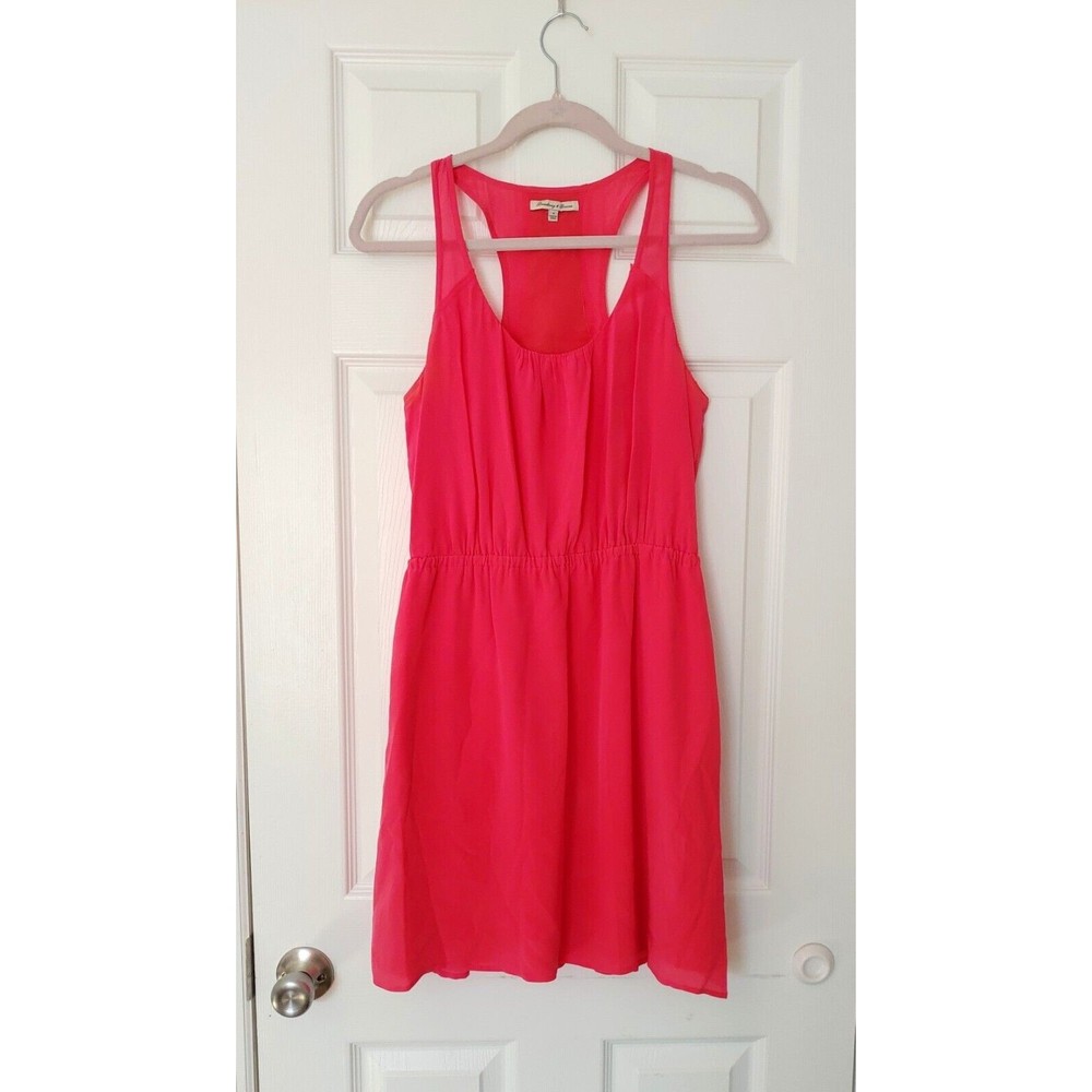 broadway and broome dress 4 Size Silk Pink Women's Summer sleeveless pockets